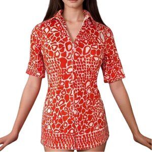 Red Patterned Women's Tunic
